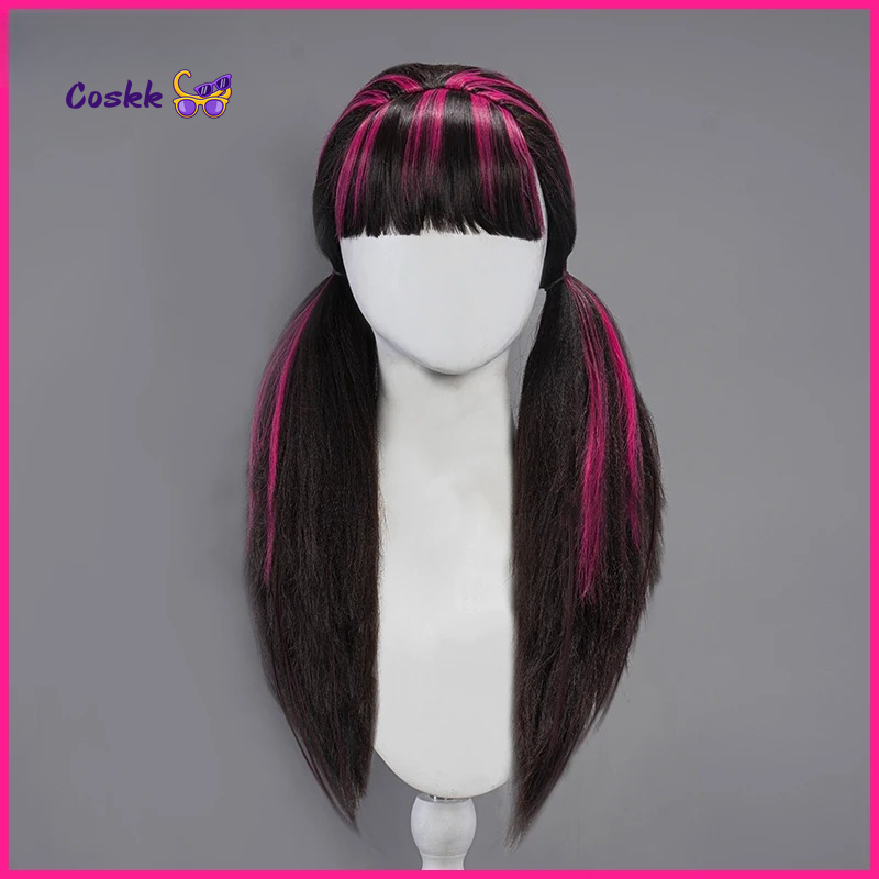 Cosplay Anime Black Hair - Wig Cosplay Draculauraa Rambut Panjang 60CM