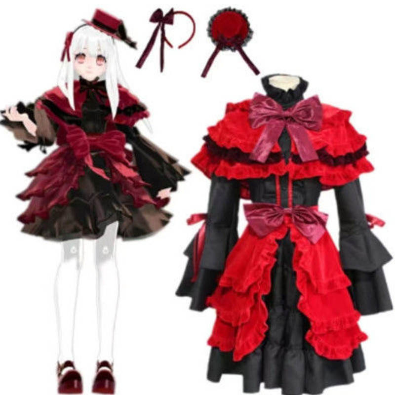Anime Cosplay Name - Kostum gaun pesta Anime asli animasi