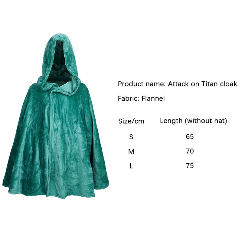 Attack Titan Cloak - Kostum Cosplay Halloween Baru 2026 Anime