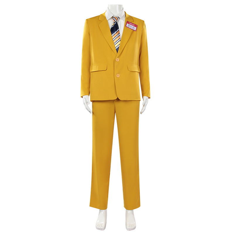 Anime Cosplay Name - Setelan Jas Kuning Tema Horor Pria,