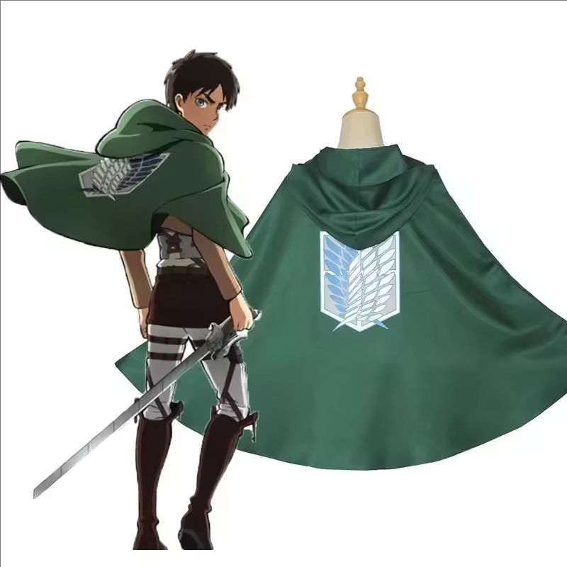 Jubah Cosplay Levi Attack On T - Attack Titan Cloak ulasan dan harga