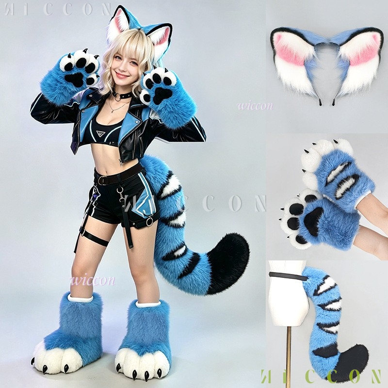 Set Telinga dan Ekor Fursuit H - Anime Cosplay Female ulasan dan harga