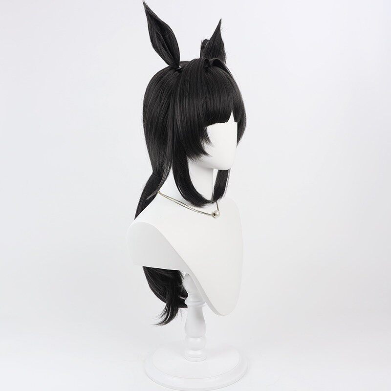 Wig Cosplay Logotype Uma Musum - Cosplay Anime Black Hair ulasan dan harga