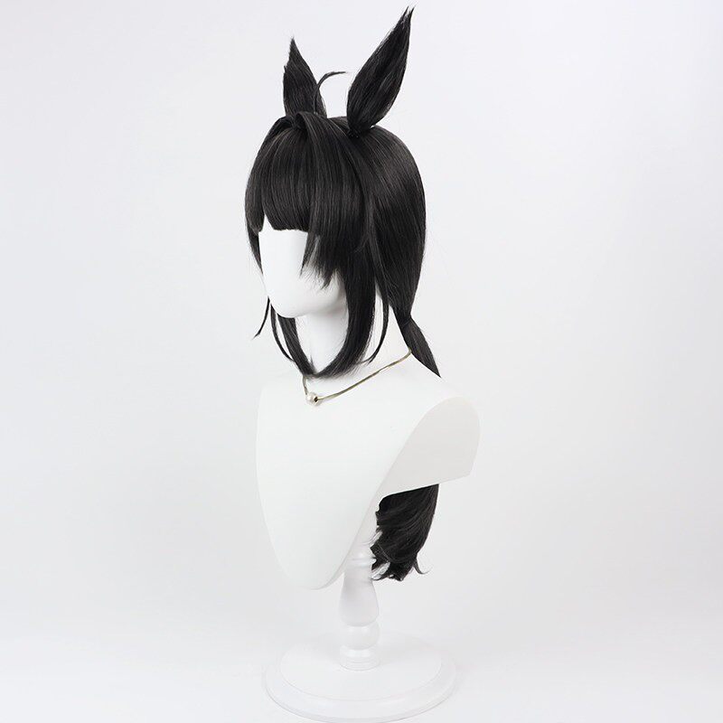 Wig Cosplay Logotype Uma Musum - Cosplay Anime Black Hair ulasan dan harga