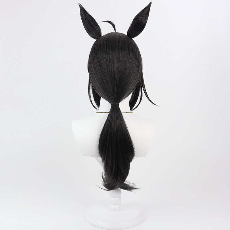 Wig Cosplay Logotype Uma Musum - Cosplay Anime Black Hair ulasan dan harga