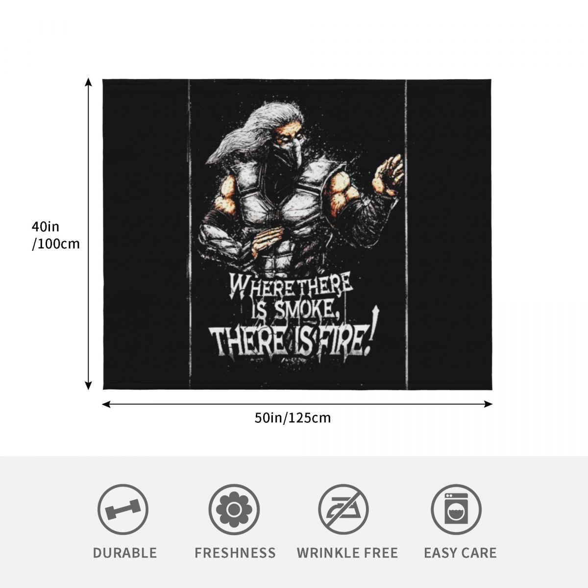 Selimut Mortal Kombat Smoke Qu - Anime Cosplay Quotes ulasan dan harga