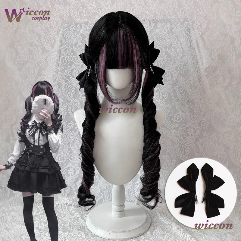 Komik ‌ Wig Hitam dengan Wig C - Cosplay Anime Black Hair ulasan dan harga
