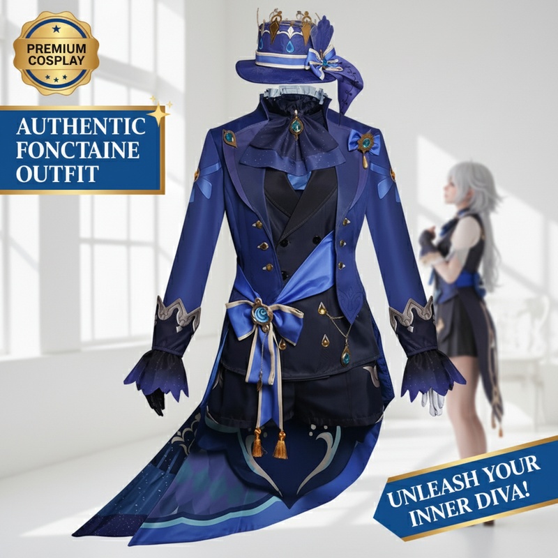Kostum Cosplay Furina dari CHI - Cosplay Anime Black Hair ulasan dan harga